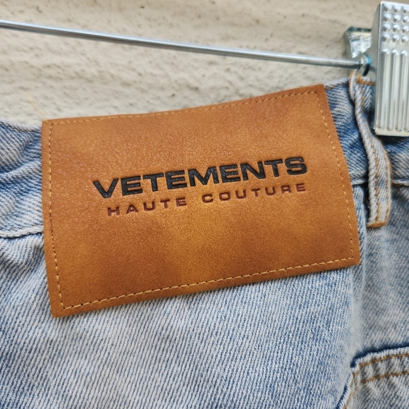 Vetements Garderobe Collection Wide Leg Baggy Jeans Distressed - Picture 11 of 12